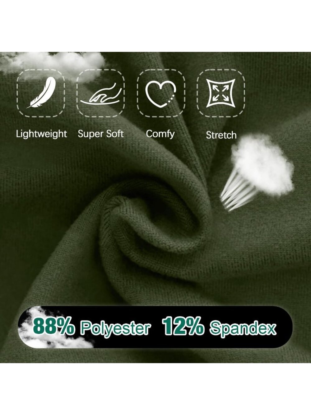 Women's Green Imported Breathable Adjustable Drawstring Sweatpants - Picture 7 of 7